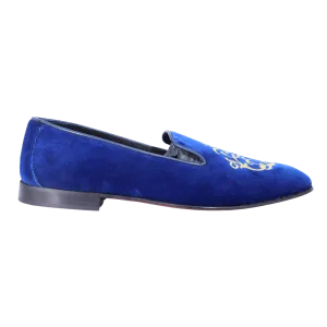 Aliverti Velvet Slip-On - Blu (Genuine Leather Upper & Sole)