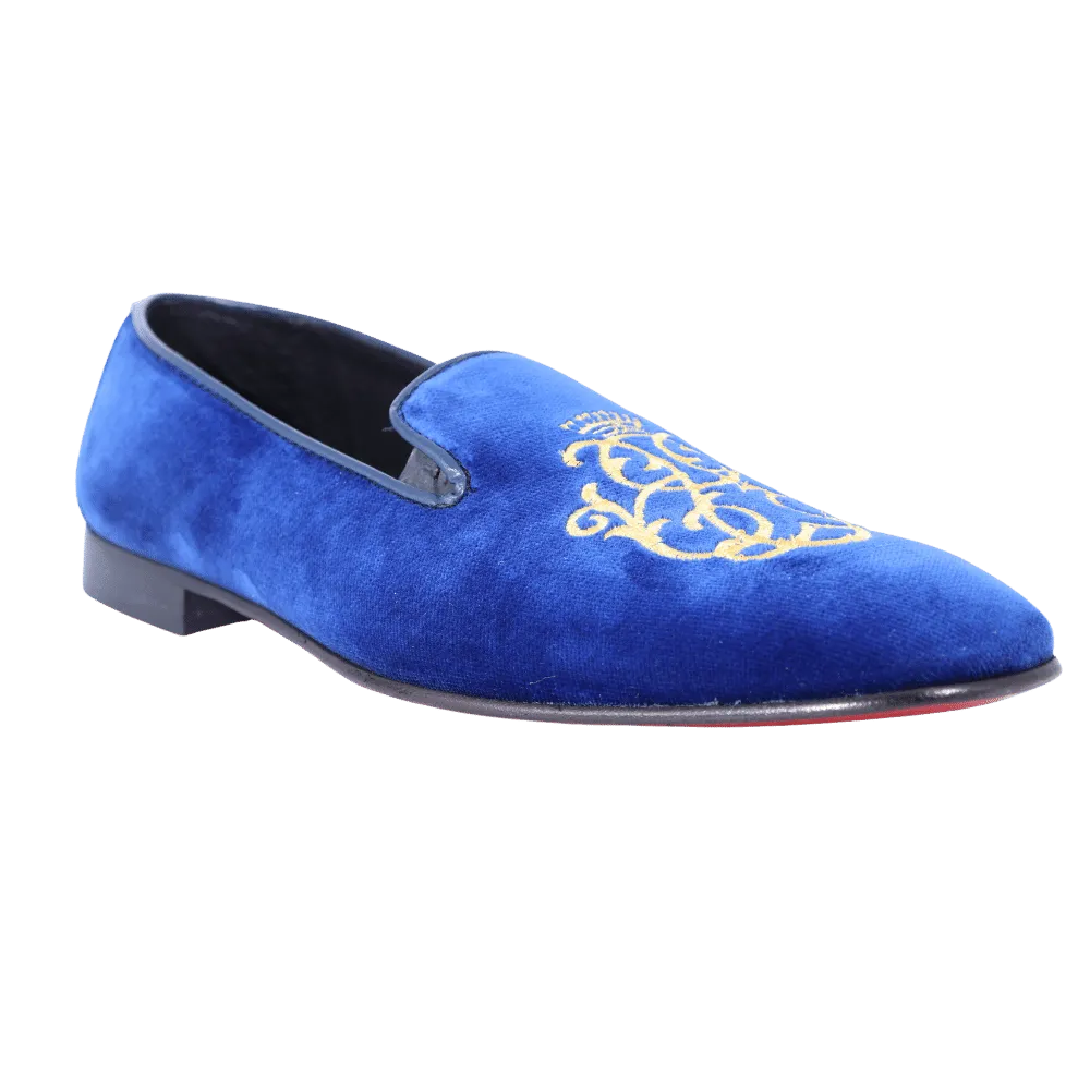 Aliverti Velvet Slip-On - Blu (Genuine Leather Upper & Sole)