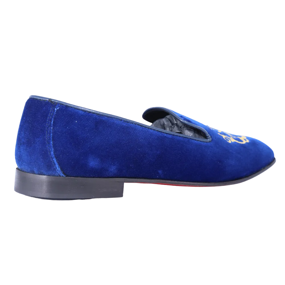 Aliverti Velvet Slip-On - Blu (Genuine Leather Upper & Sole)