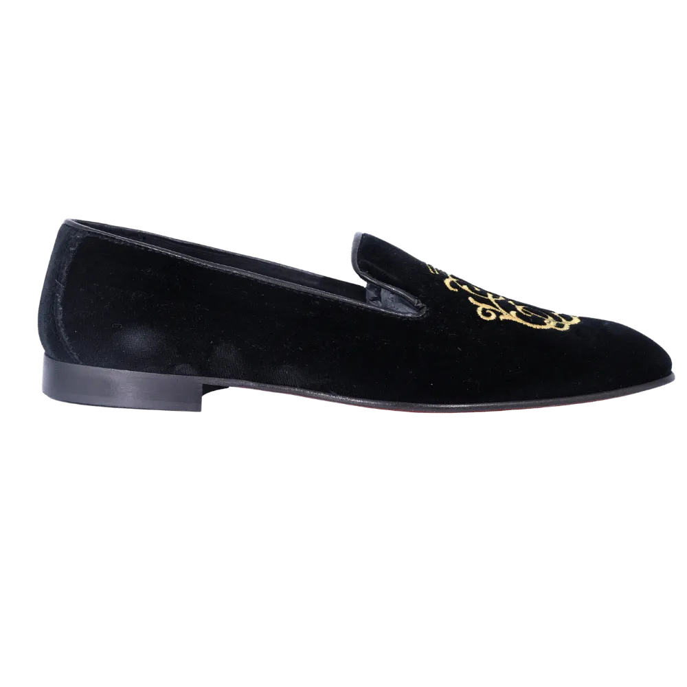 Aliverti Velvet Slip-On - Nero (Genuine Leather Upper & Sole)