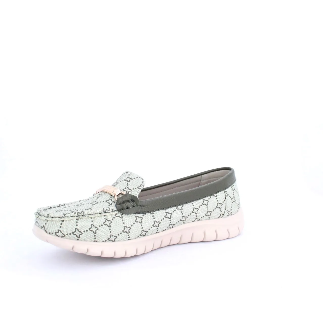 ARELLA MOCCASINS  FLAT - KHAKI