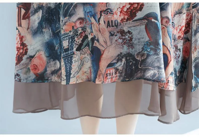 Art Inspired Chiffon Dress