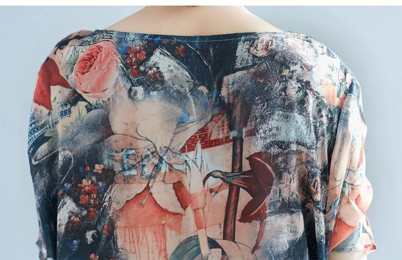 Art Inspired Chiffon Dress