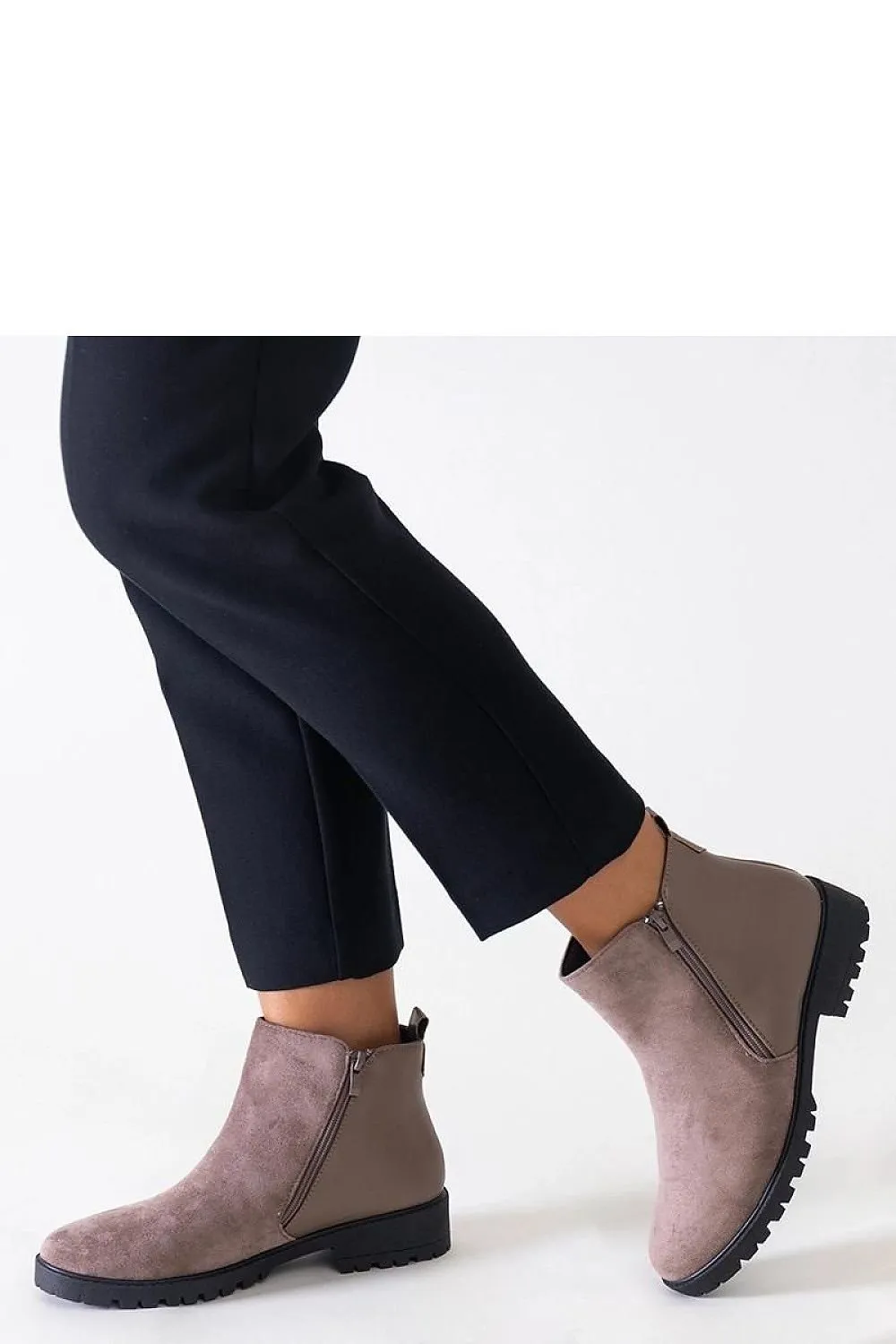 Black platform ankle boots