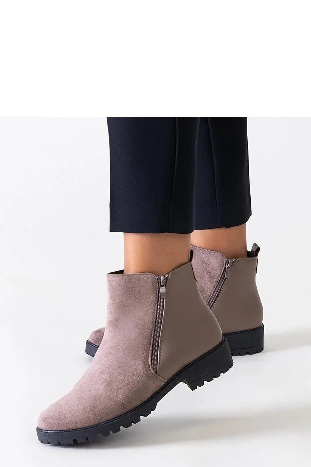 Black platform ankle boots