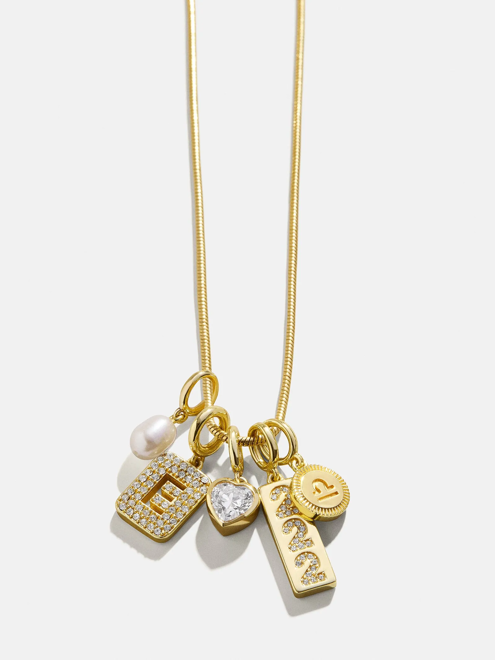 Block Pavé Initial Cluster Charm - X