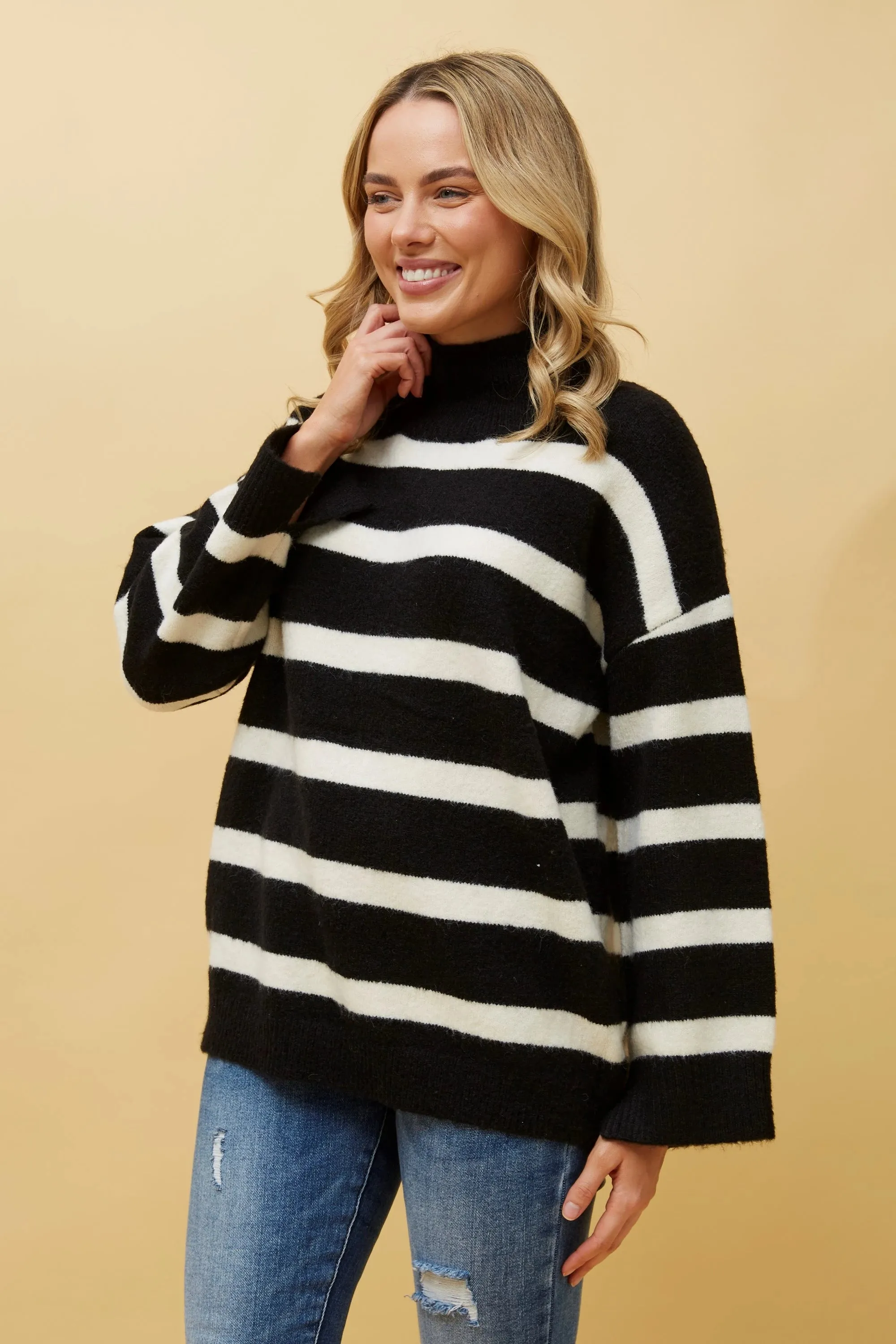 Caroline Morgan Stripe Knit Jumper