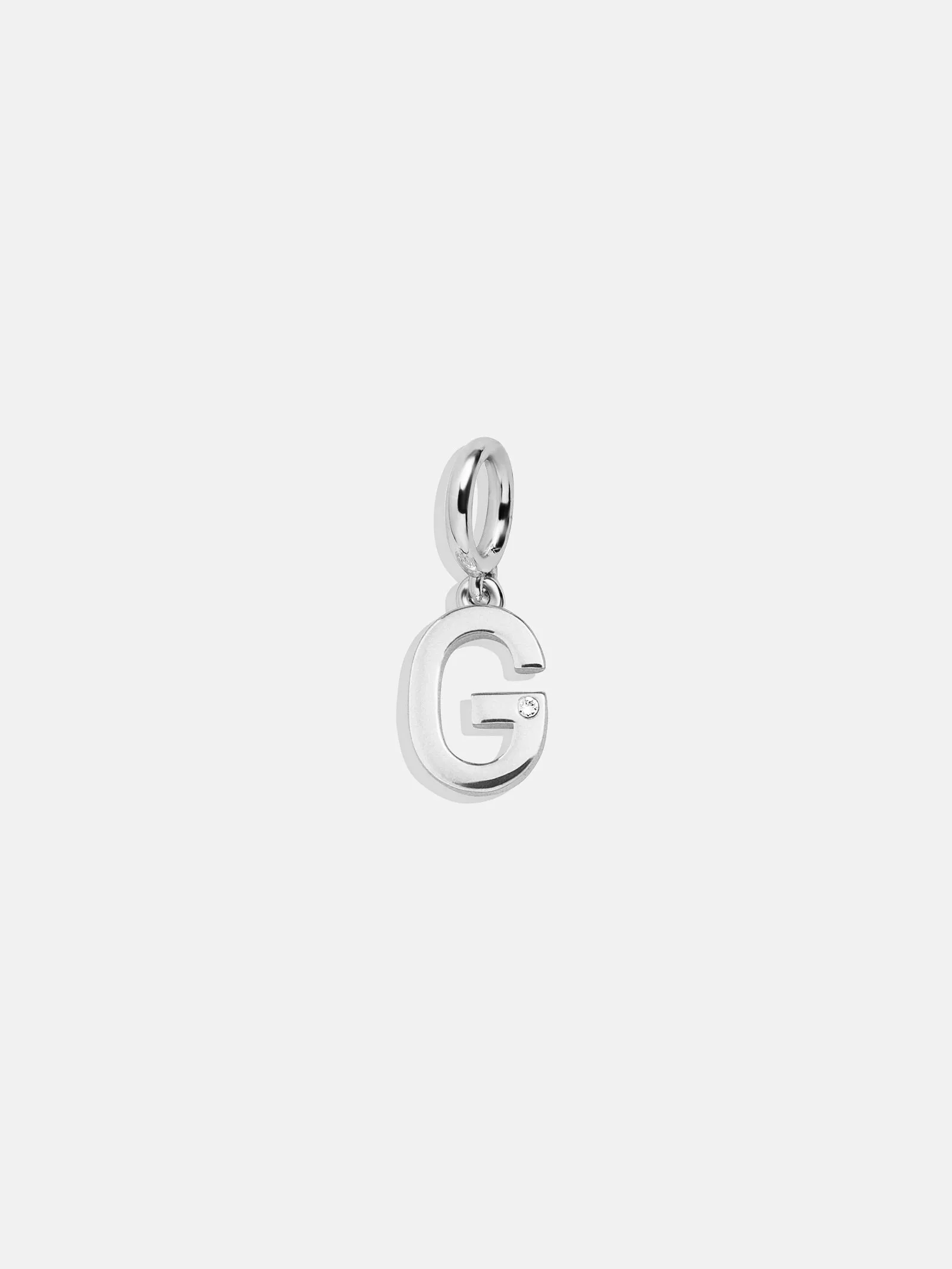 Classic Silver Initial Cluster Charm - G
