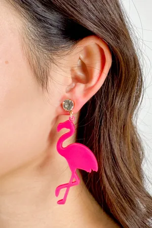 Electric Flamingo Earrings by Taylor Shaye