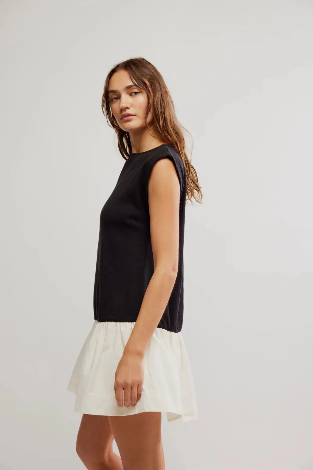 Free People Enya Mini Dress - Black   White Combo