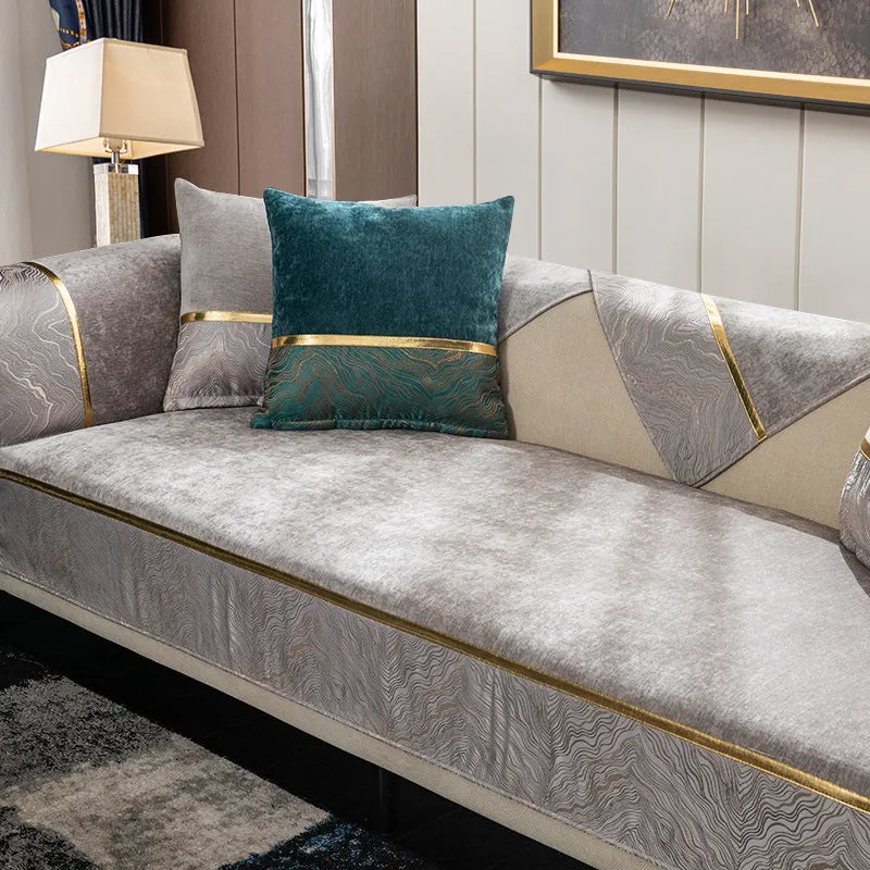 Free shipping New Nordic Modern luxury chenille non-slip sofa cushion sofa cover