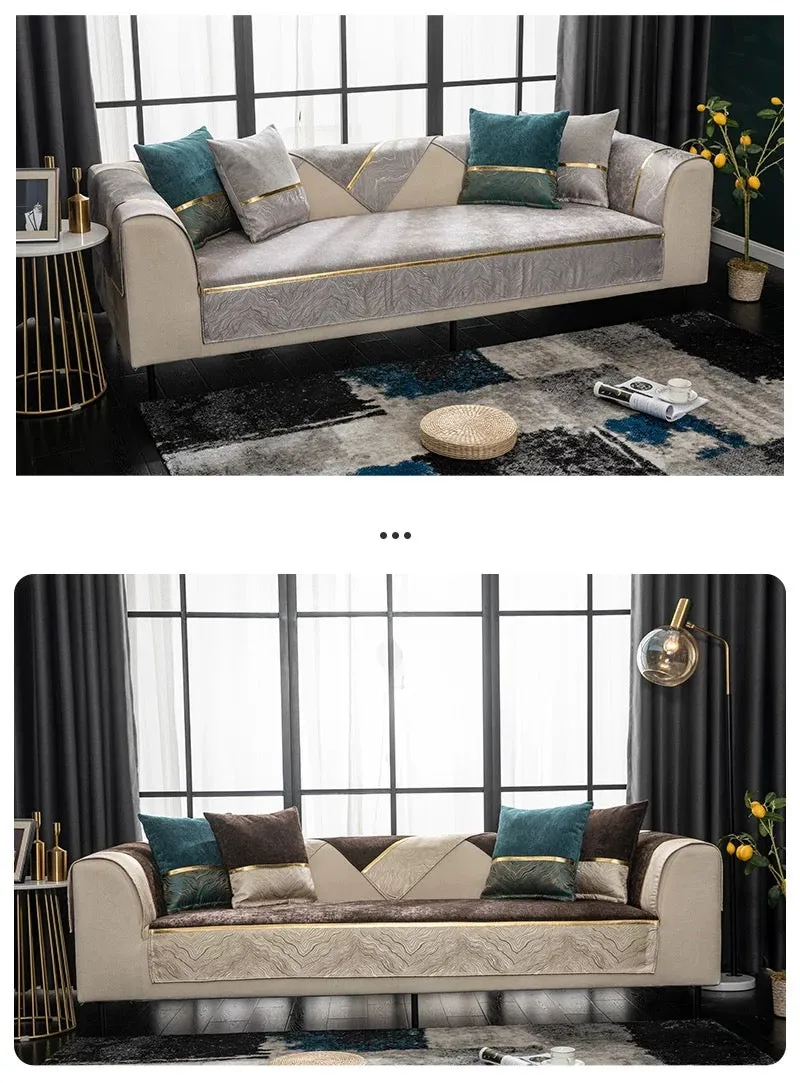 Free shipping New Nordic Modern luxury chenille non-slip sofa cushion sofa cover