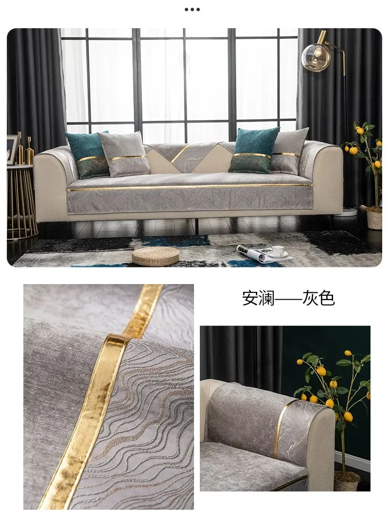 Free shipping New Nordic Modern luxury chenille non-slip sofa cushion sofa cover