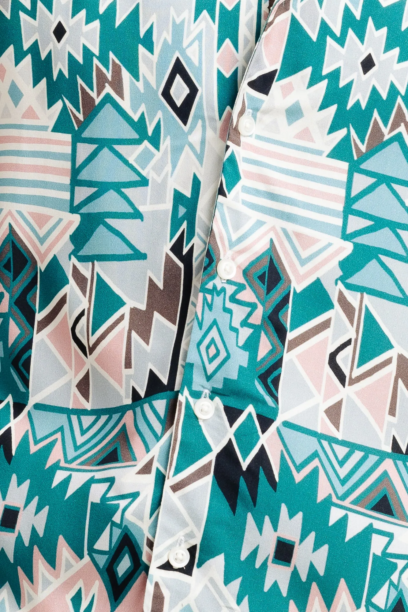 Green Puzzled Printed Men's Shirt