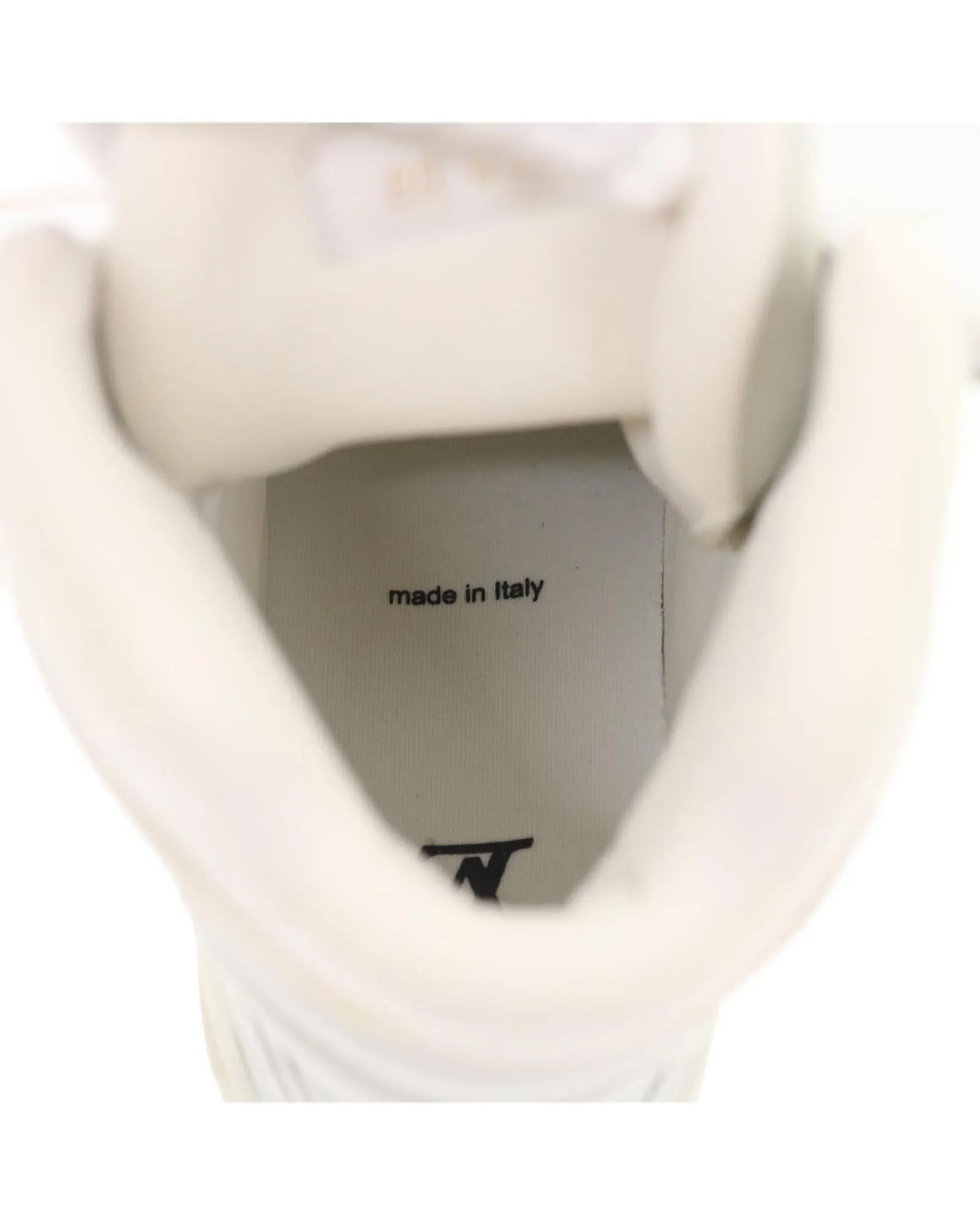 High Cut Leather Trainer Sneakers - White