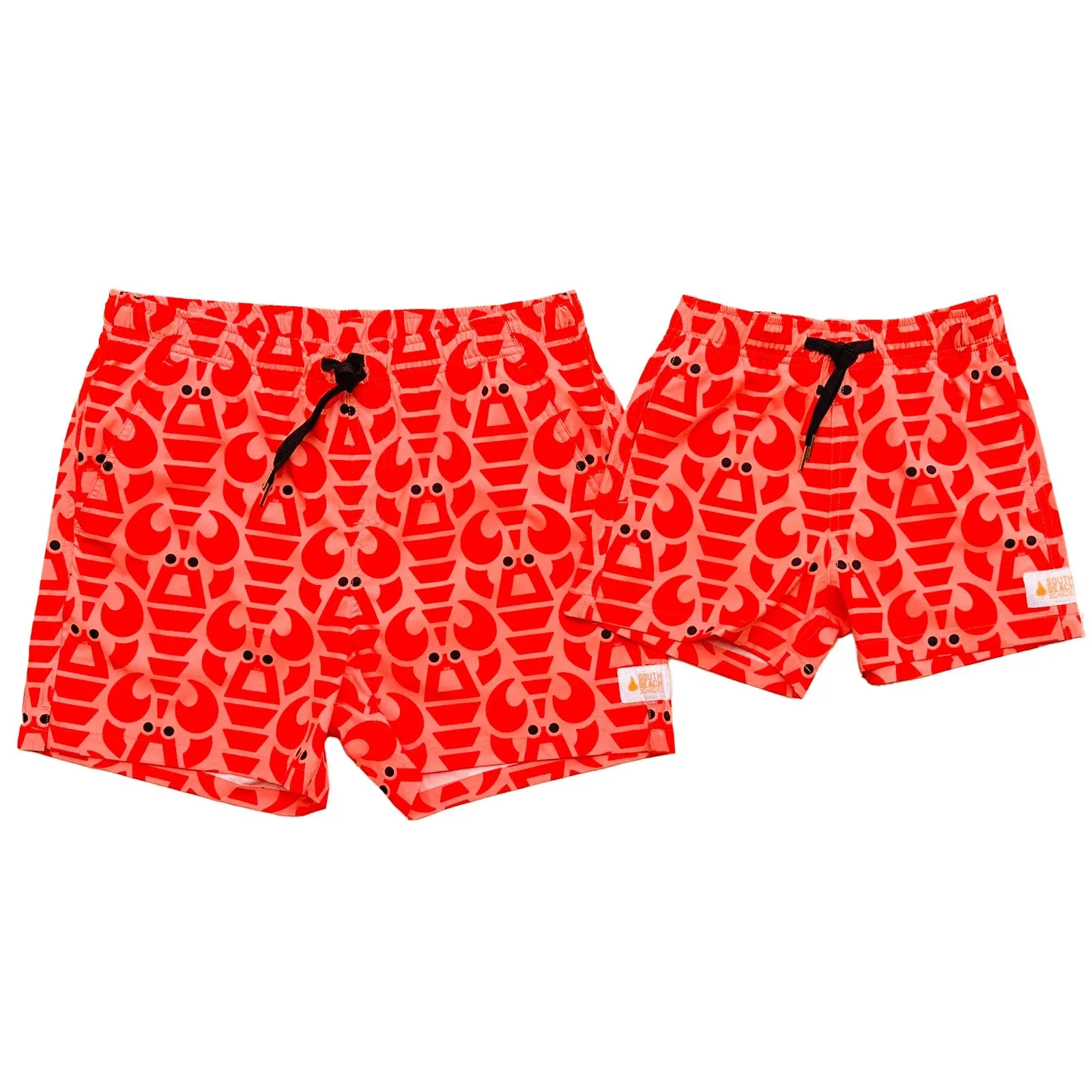 Kids Stretchy Trunks: Big Red Lobster