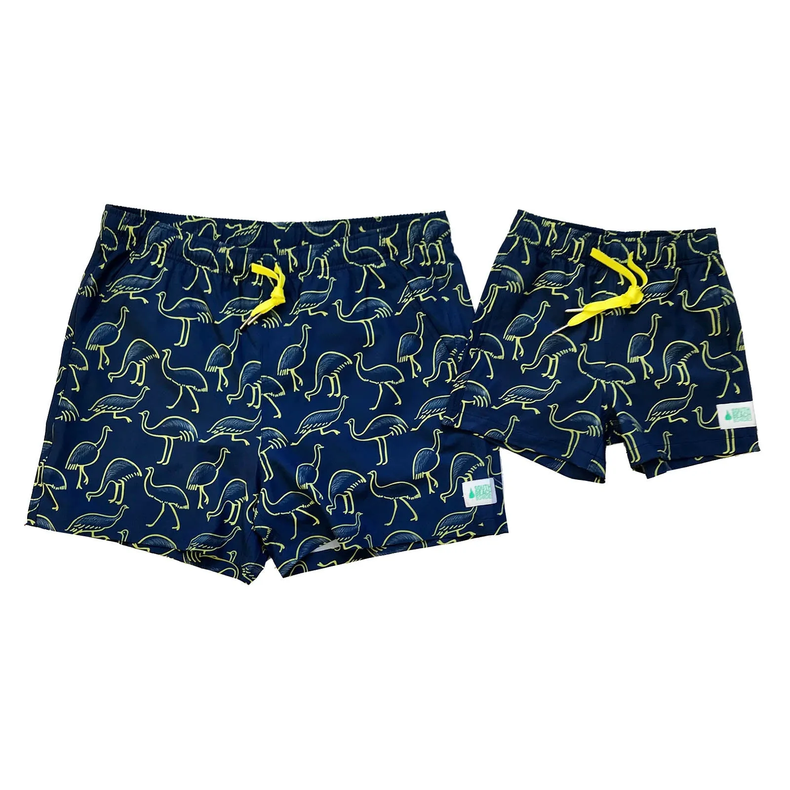 Kids Stretchy Trunks: Emu Parade
