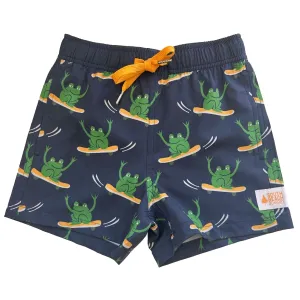 Kids Stretchy Trunks: Froggy Skates