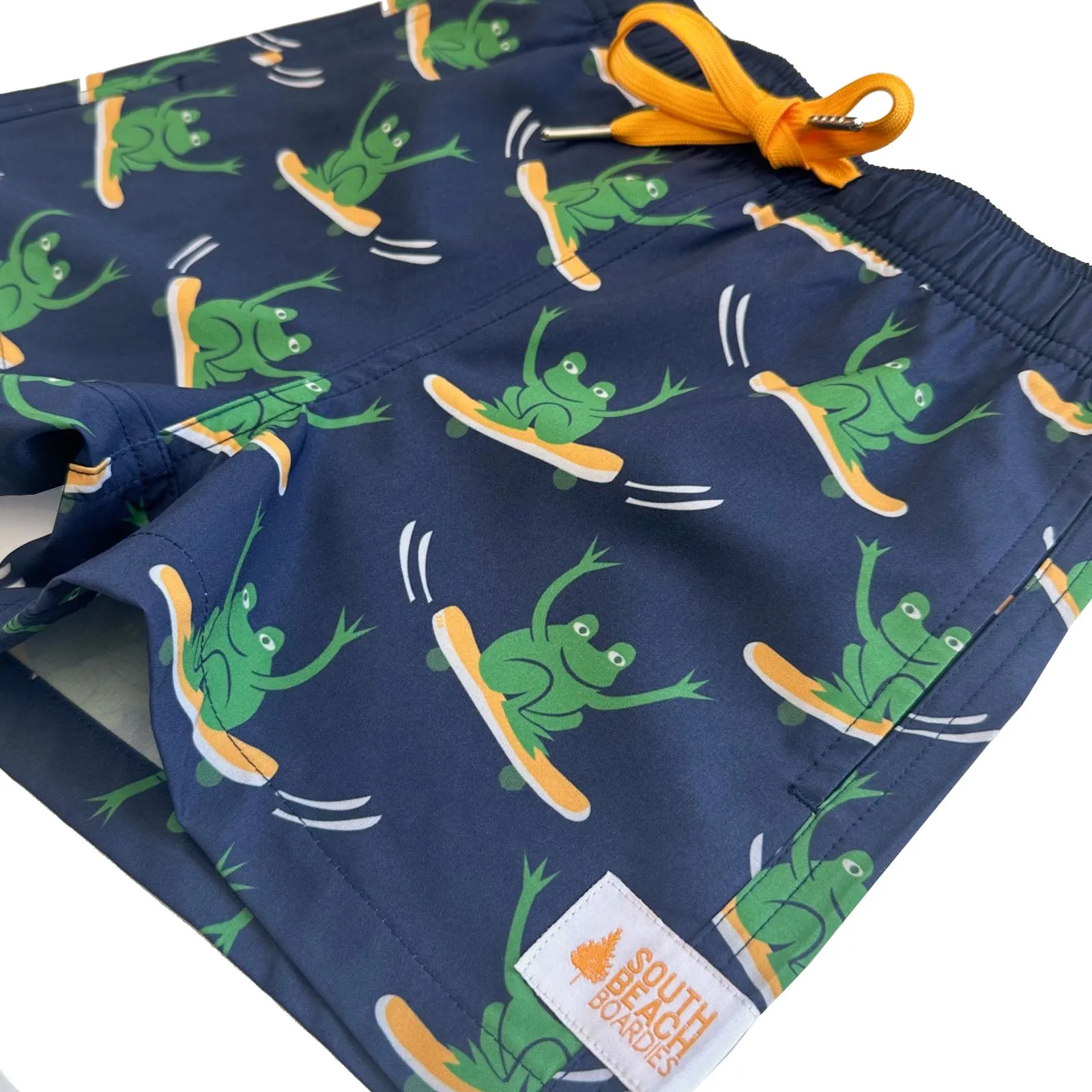 Kids Stretchy Trunks: Froggy Skates