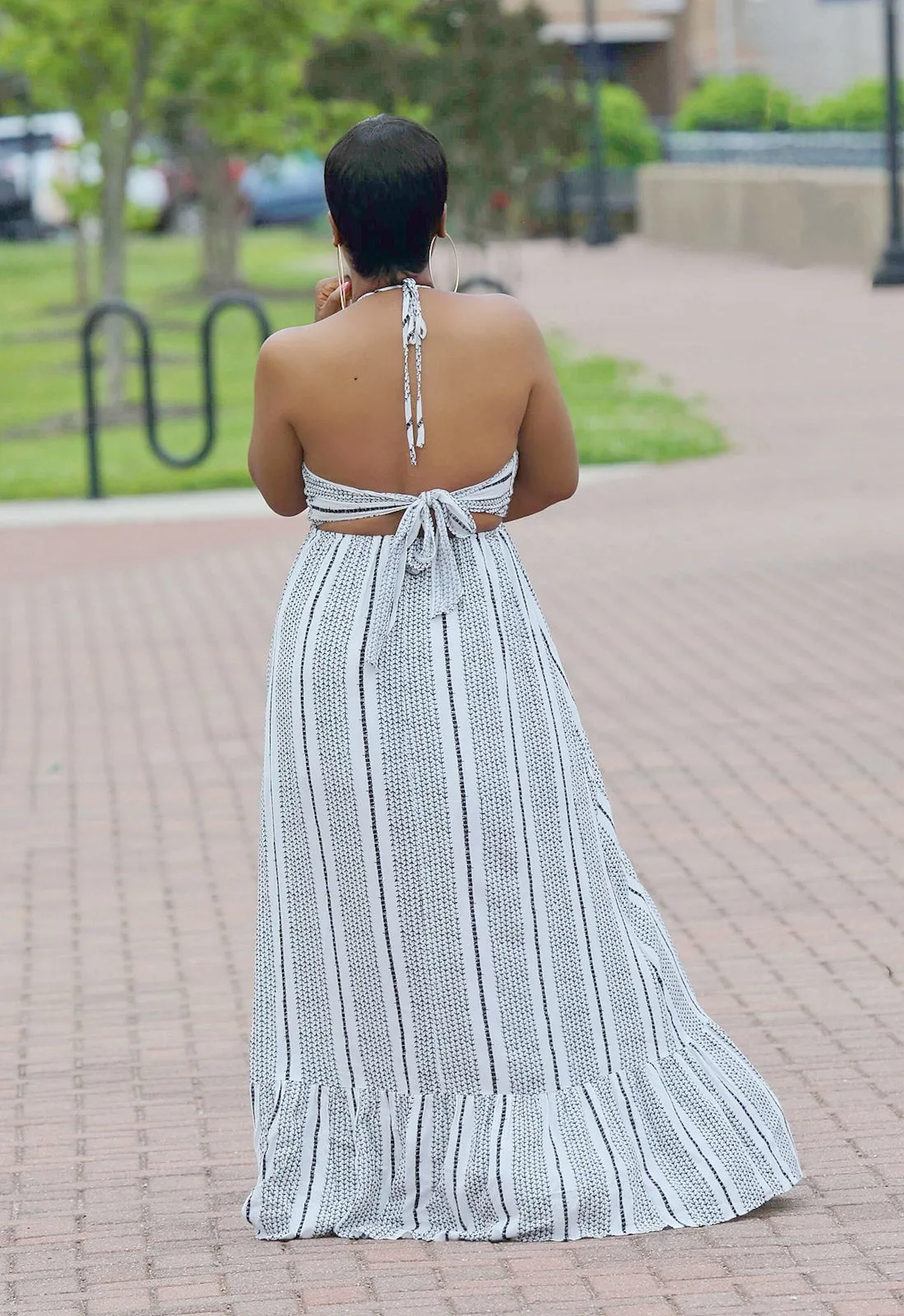 On Vacay | Ruffle Trim Maxi Dress