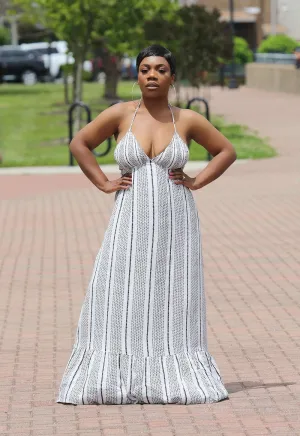 On Vacay | Ruffle Trim Maxi Dress