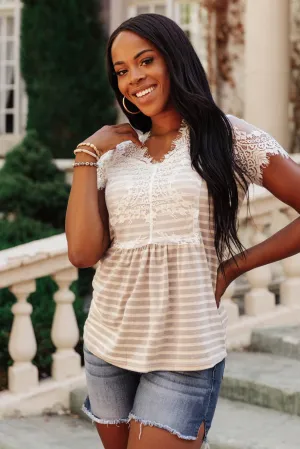 *Online Exclusive* Stripes of Gray Top