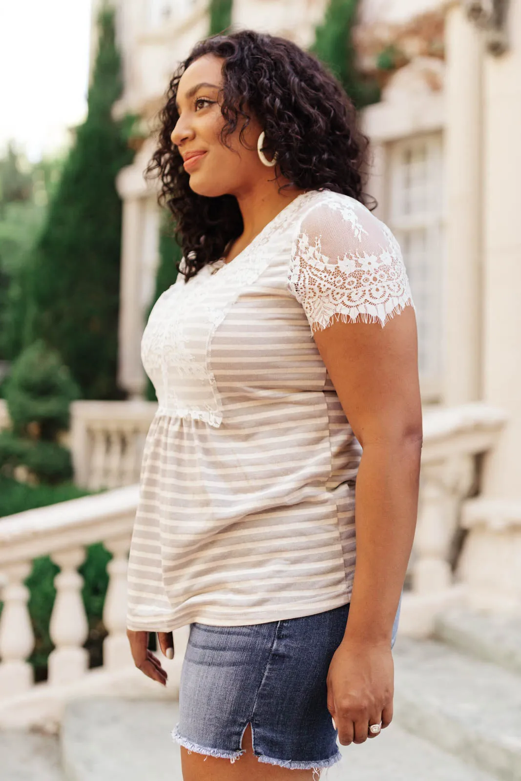 *Online Exclusive* Stripes of Gray Top