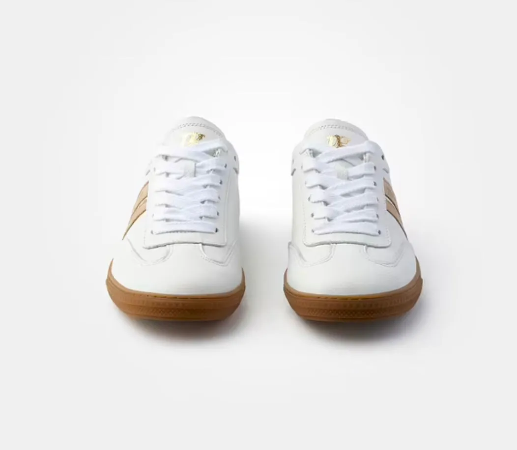 Paul Green white  and beige leather sneakers