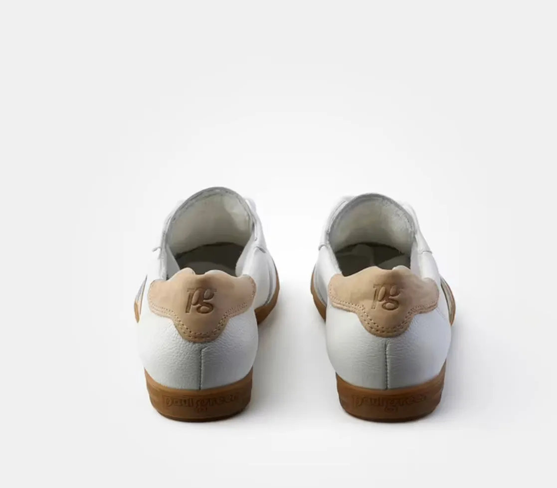 Paul Green white  and beige leather sneakers
