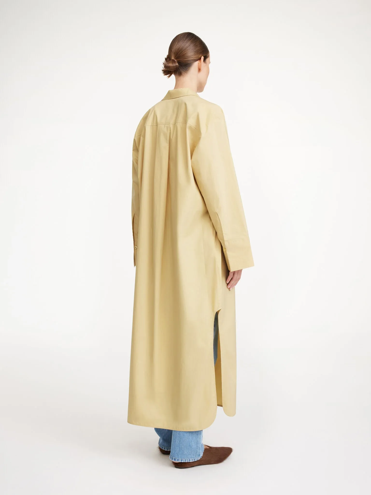 PERROS SHIRT DRESS: DARK SAND