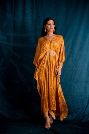 Rooh Sequin Kaftan in Yellow