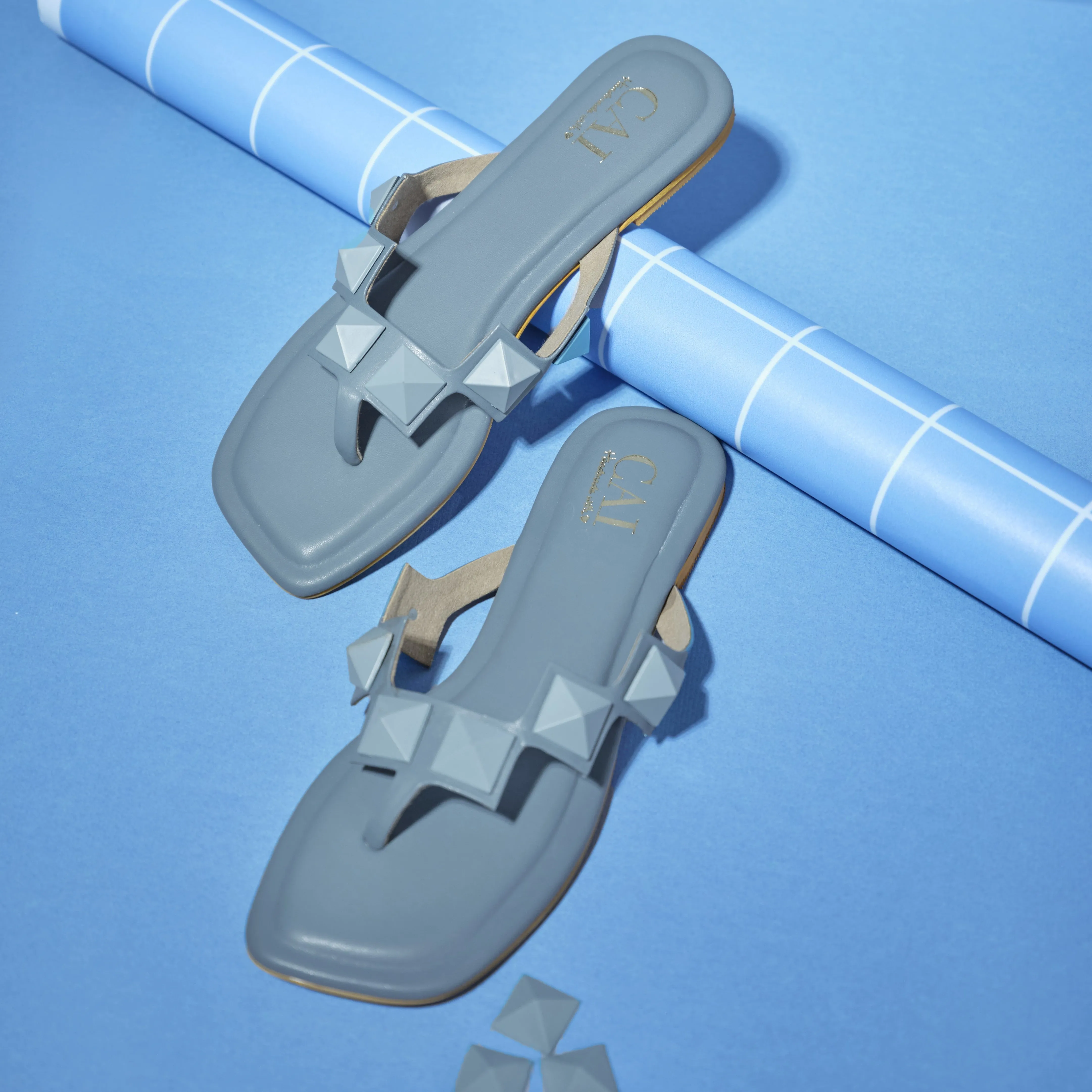 Studded Slip On Blue