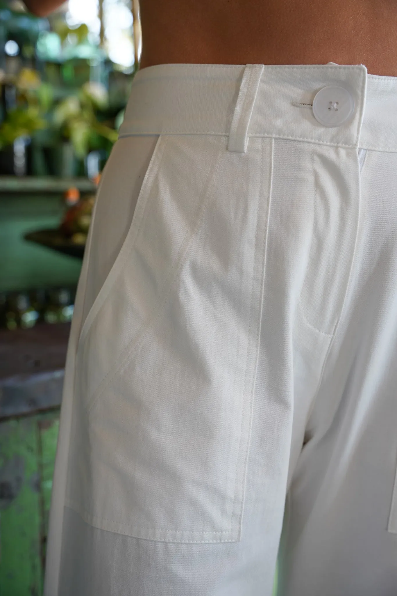 The Desray White Summer Pants