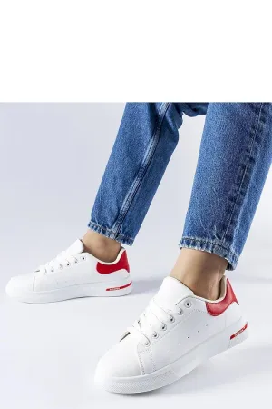 White synthetic stylish sneakers